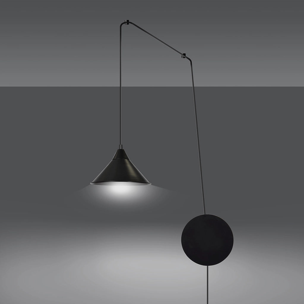 Lampada a sospensione Emibig Abramo nera Ø24 E27 metallo