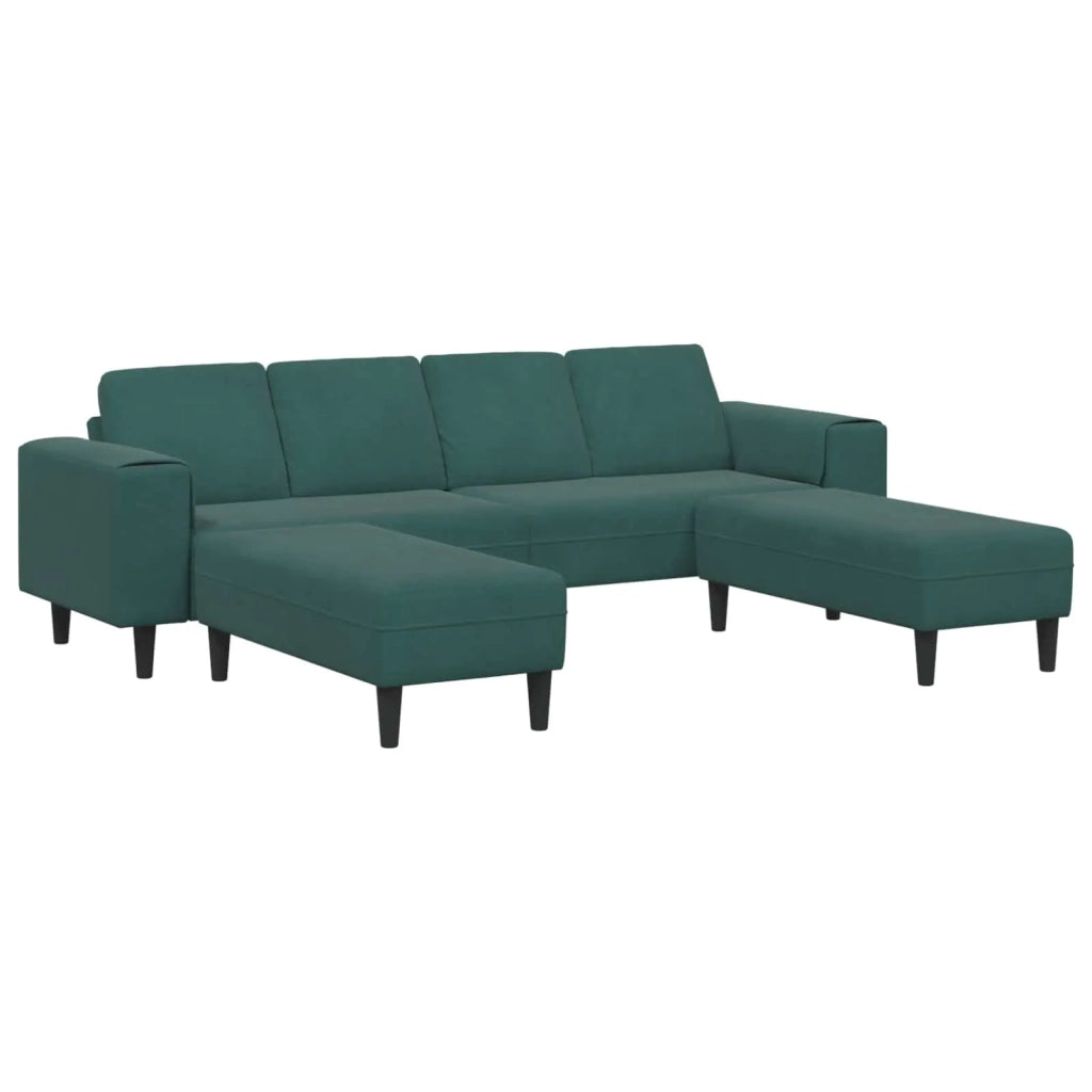 Divano per Soggiorno 3 pcs Verde Scuro 250 x 188 x 76 cm 3335124