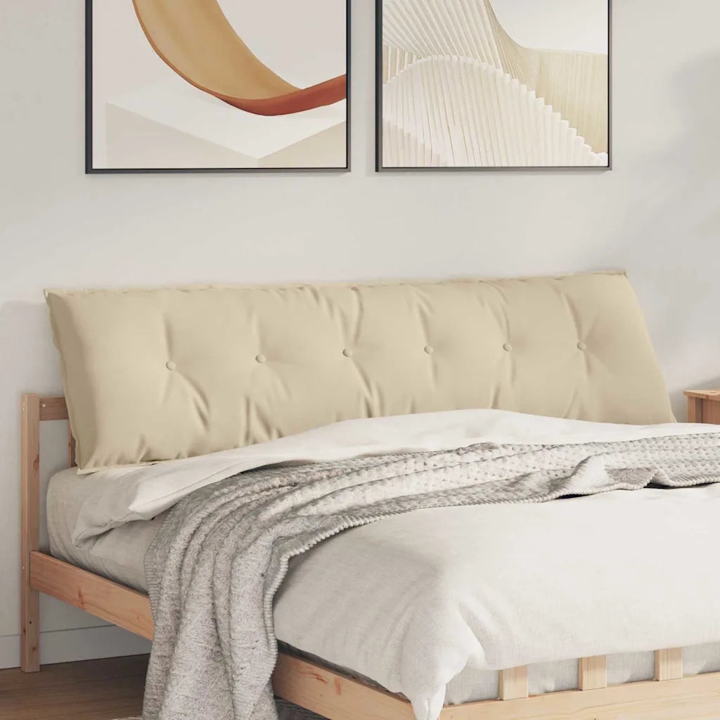 Cuscino per Schiena | Cuscino dorsale Crema 180 x 50 cm Tessuto in Microfibra