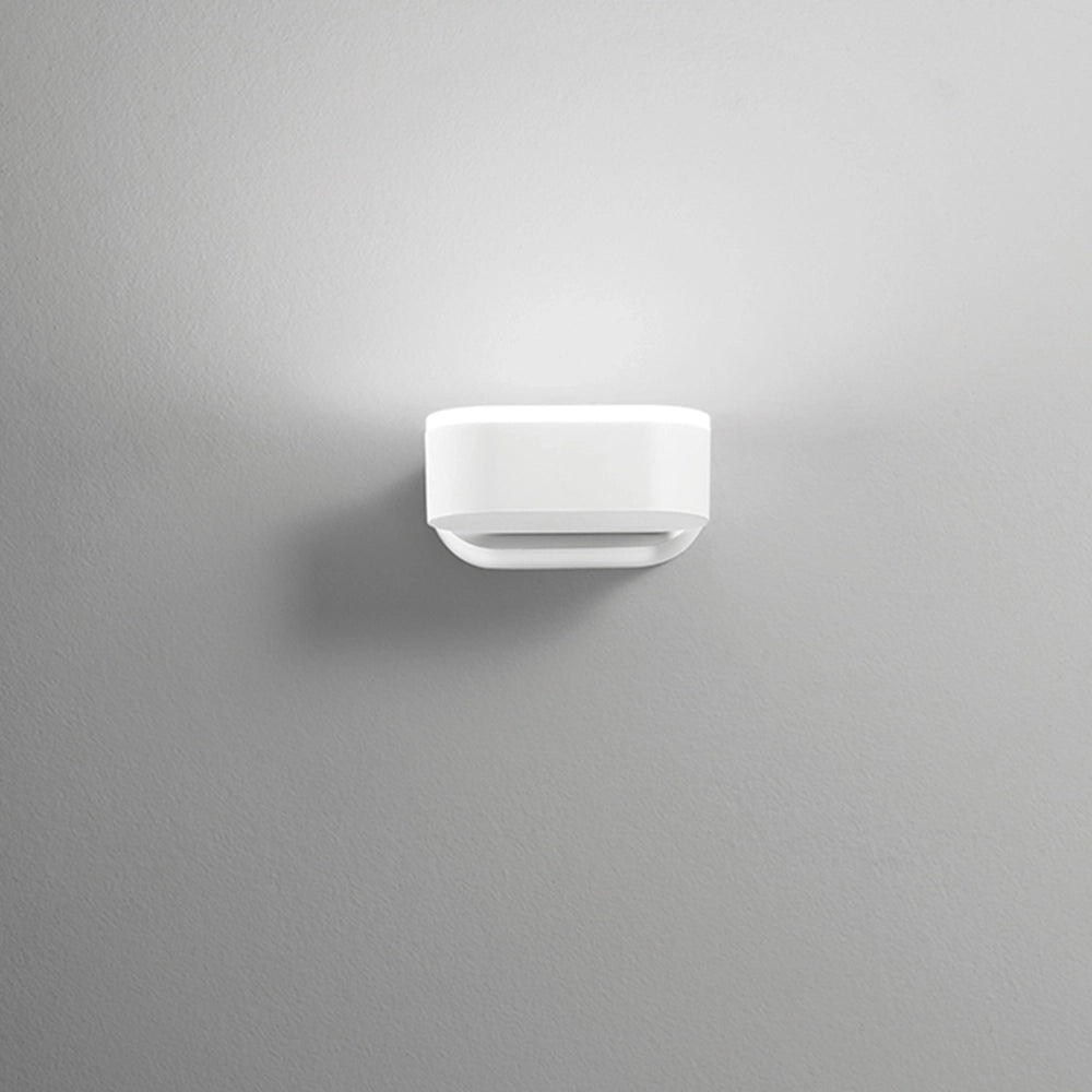 Applique Da Esterno Moderna Candy Alluminio Bianco Vetro Led 6W 3000K