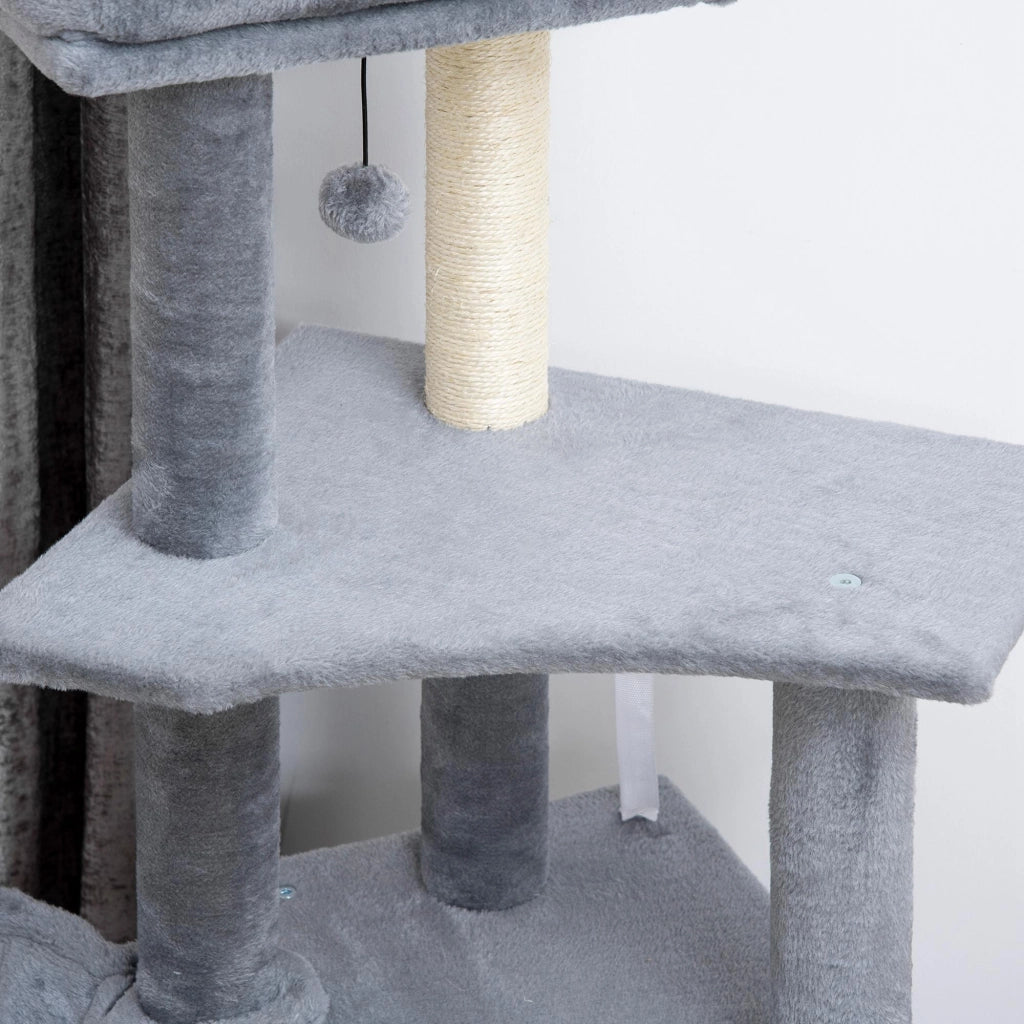Arbre ¨¤ chat con griffoir, gioco e piattaforme ¨C zephmum ¨C grigio