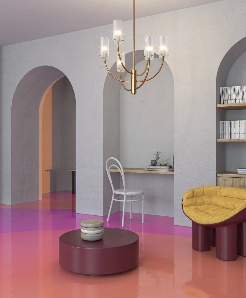 Lampada a sospensione Maytoni Arco ottone 3 luci Ø35