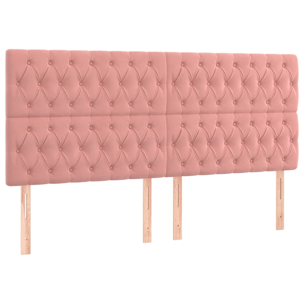 Testiera | Testata Rosa 180x7x118/128 cm Velluto