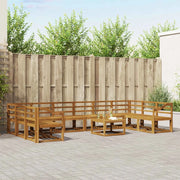 Set di divani da esterno 11 pcs Naturale