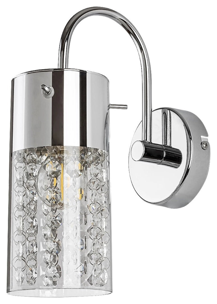 Applique bagno Niagara cromata cristalli E14 IP44 Rabalux