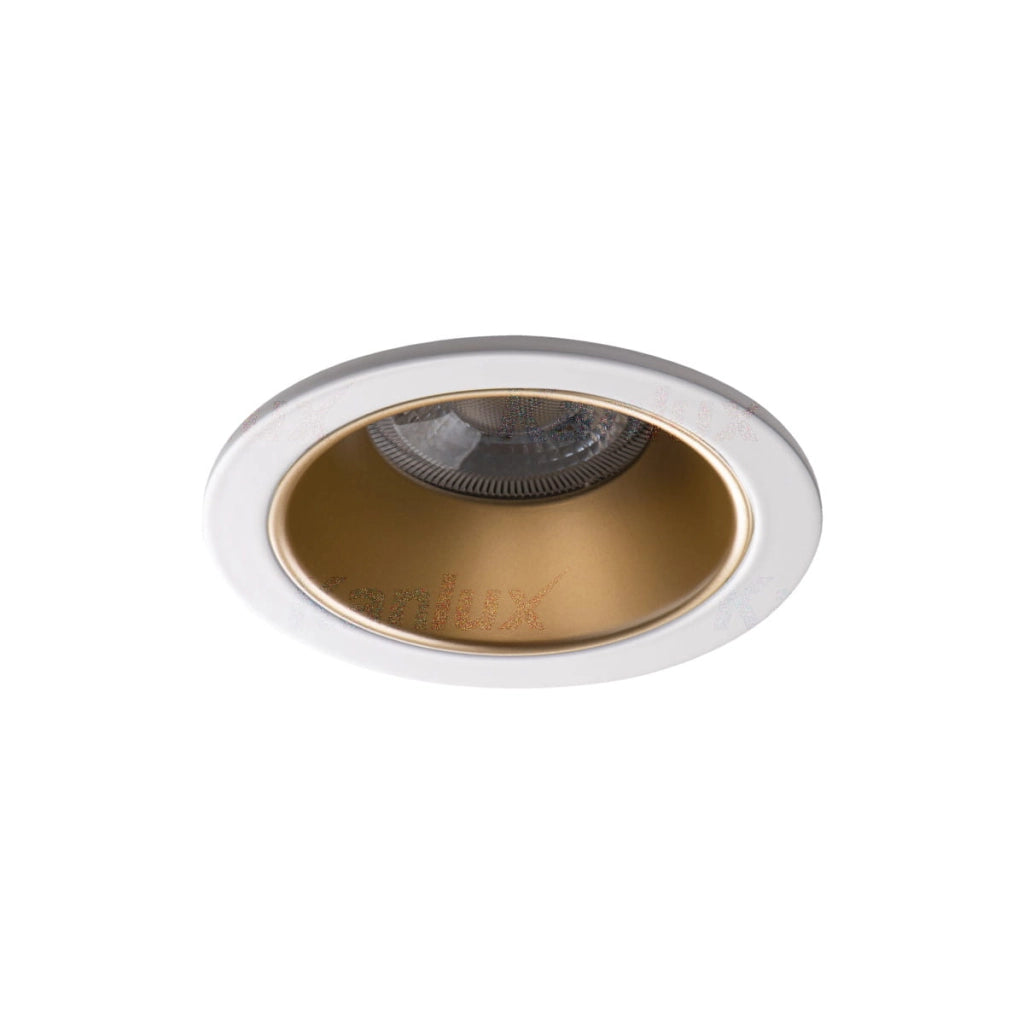 Kanlux GLOZO cornice faretto incasso bianco oro GU10 10W