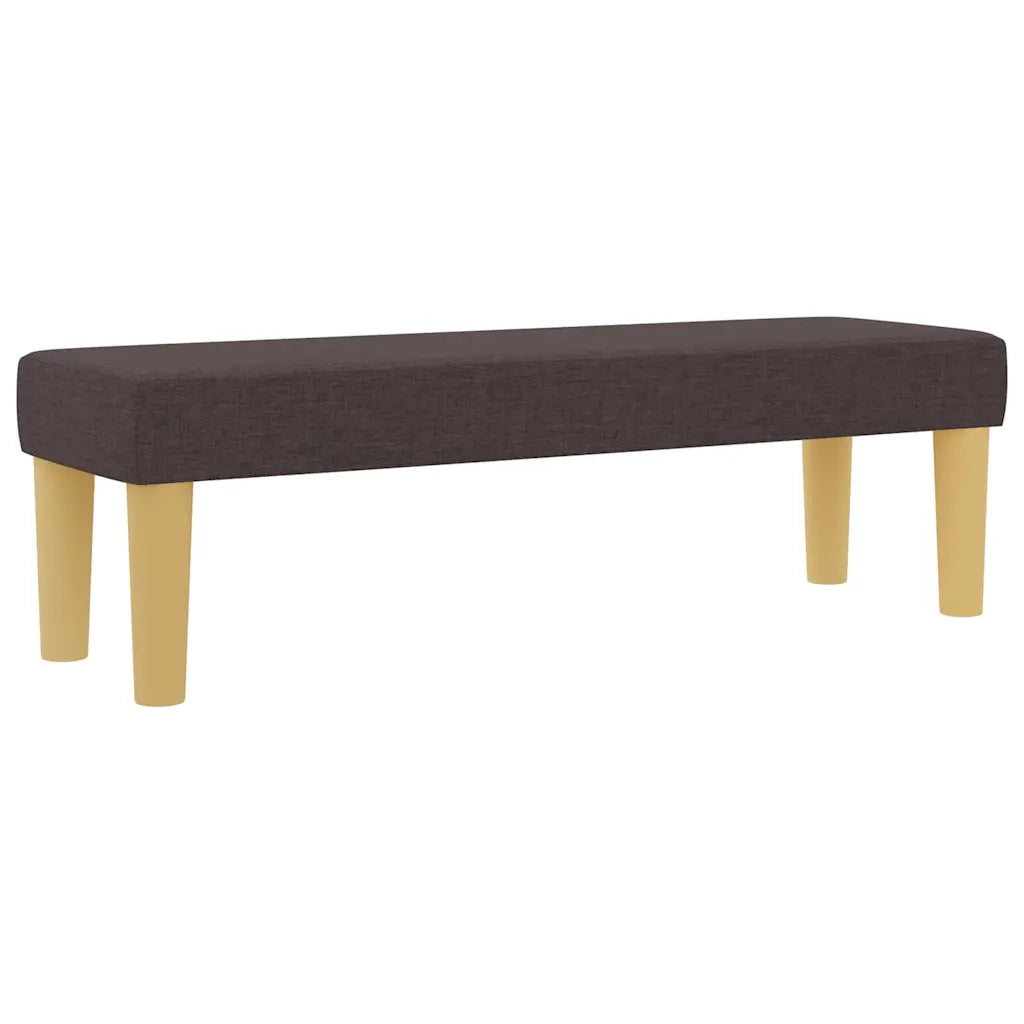Letto a molle con materasso Marrone scuro 140 x 200 cm Tessuto