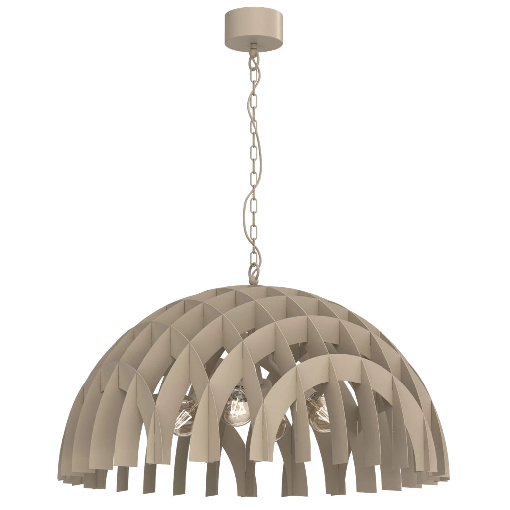 Lampada sospesa Space beige metallo 4xE27 ad archi