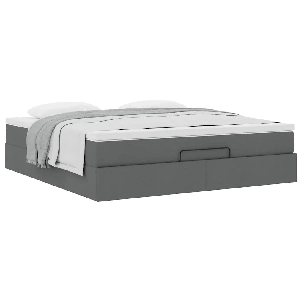 Struttura Letto Pouf con Materasso 180x200 cm in Tessuto