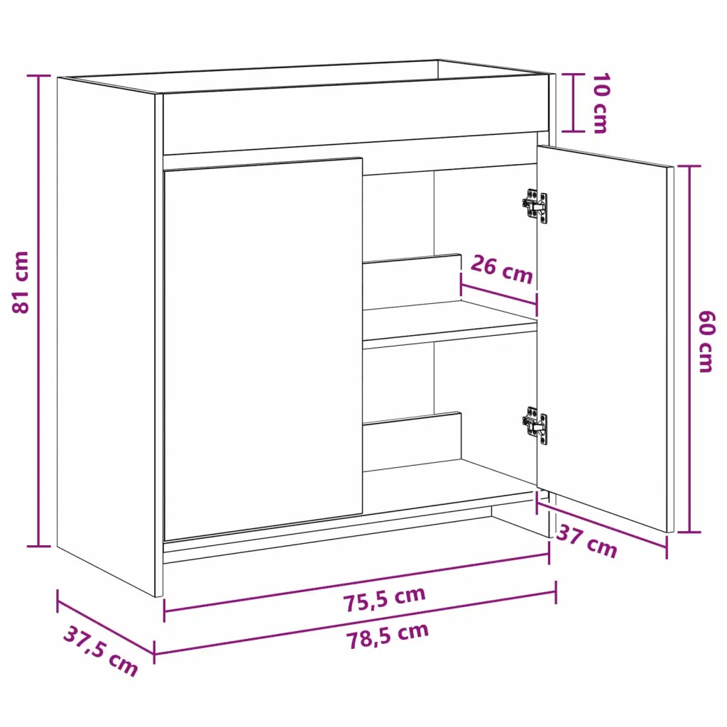 Mobiletto da Bagno Sotto Lavabo Legno antico 890790
