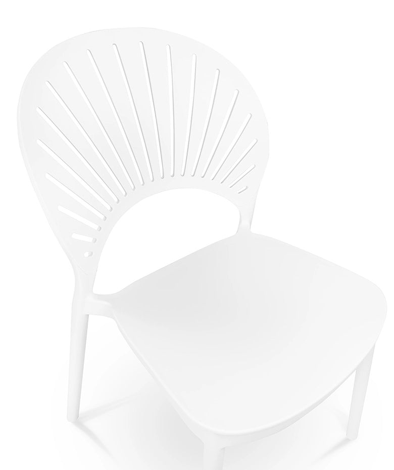 Sedia impilabile in plastica bianca - Sunny (2 pz.) - SD08SUPP
