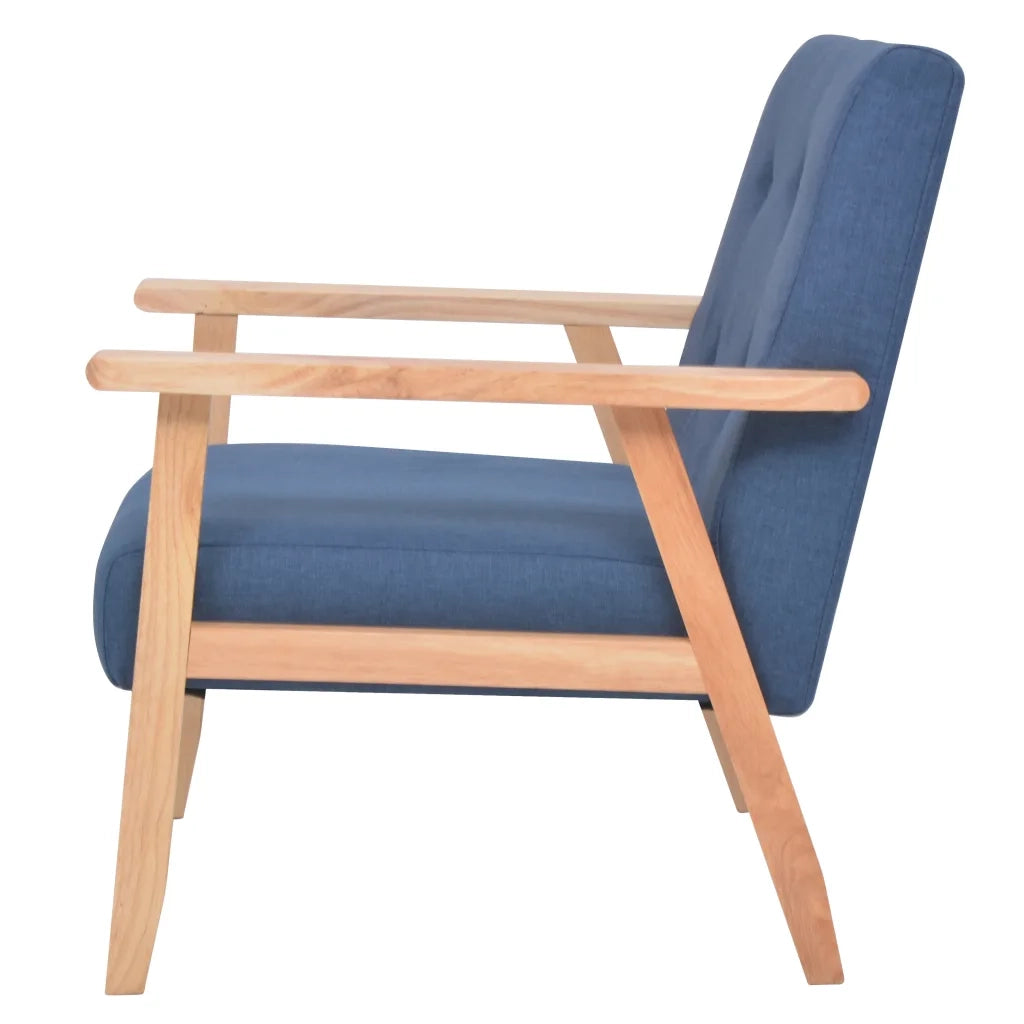 Set di Divani 3 pz in Tessuto Blu 279146
