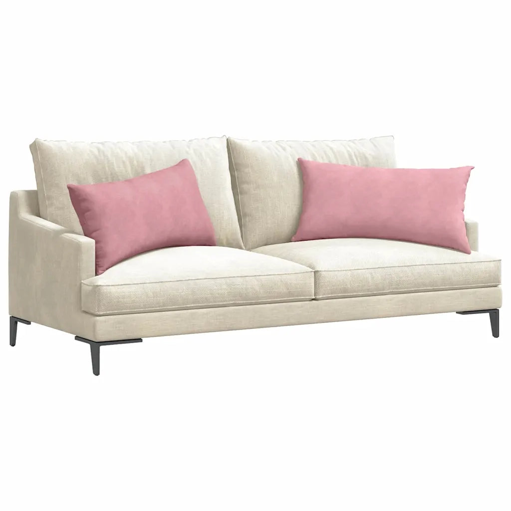 Cuscini da Divano 2 pz | Cuscini per sedie Rosa 80 x 40 cm Tessuto in Cords