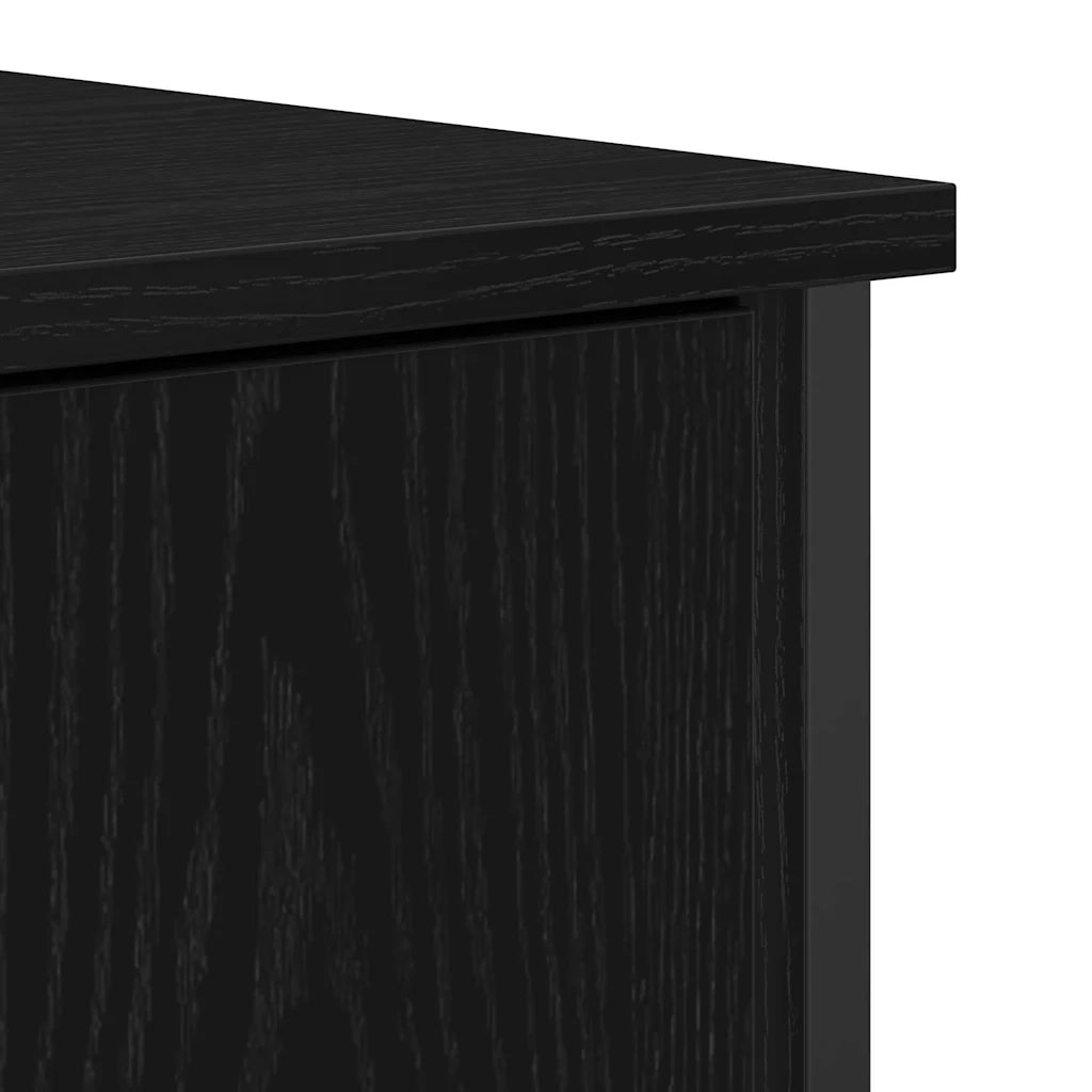 Credenza Rovere Nero 70 x 30 x 80 cm Legno multistrato 862975
