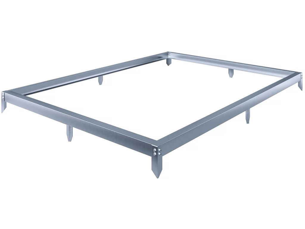 Base in acciaio zincato per serra da giardino "Basilic" - 5,89 m² - Grigio