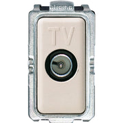 Presa TV derivata con connettore maschio colore bianco