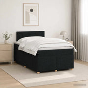 Letto box spring con materasso Nero 120 x 190 cm Tessuto 3450918
