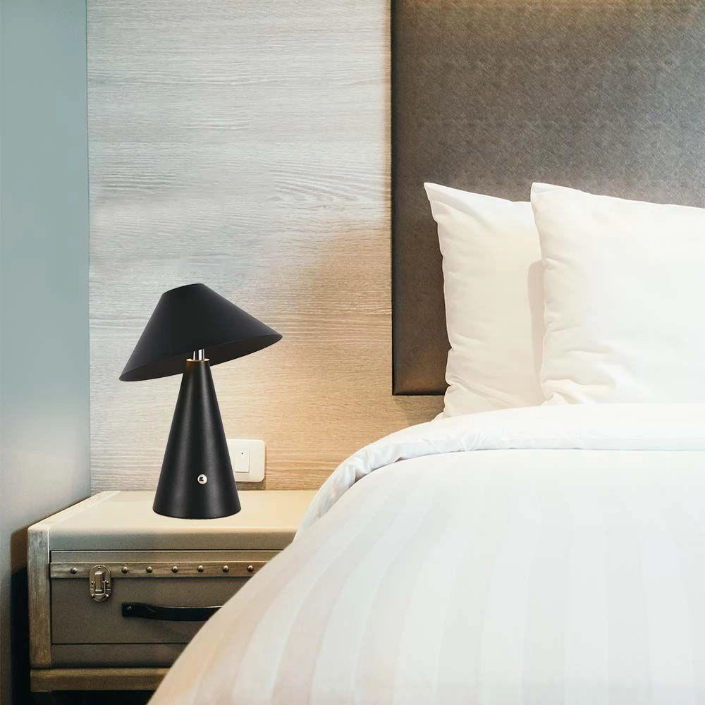 Lampada da tavolo LED 3W 200lm USB-C dimmer nero V-TAC