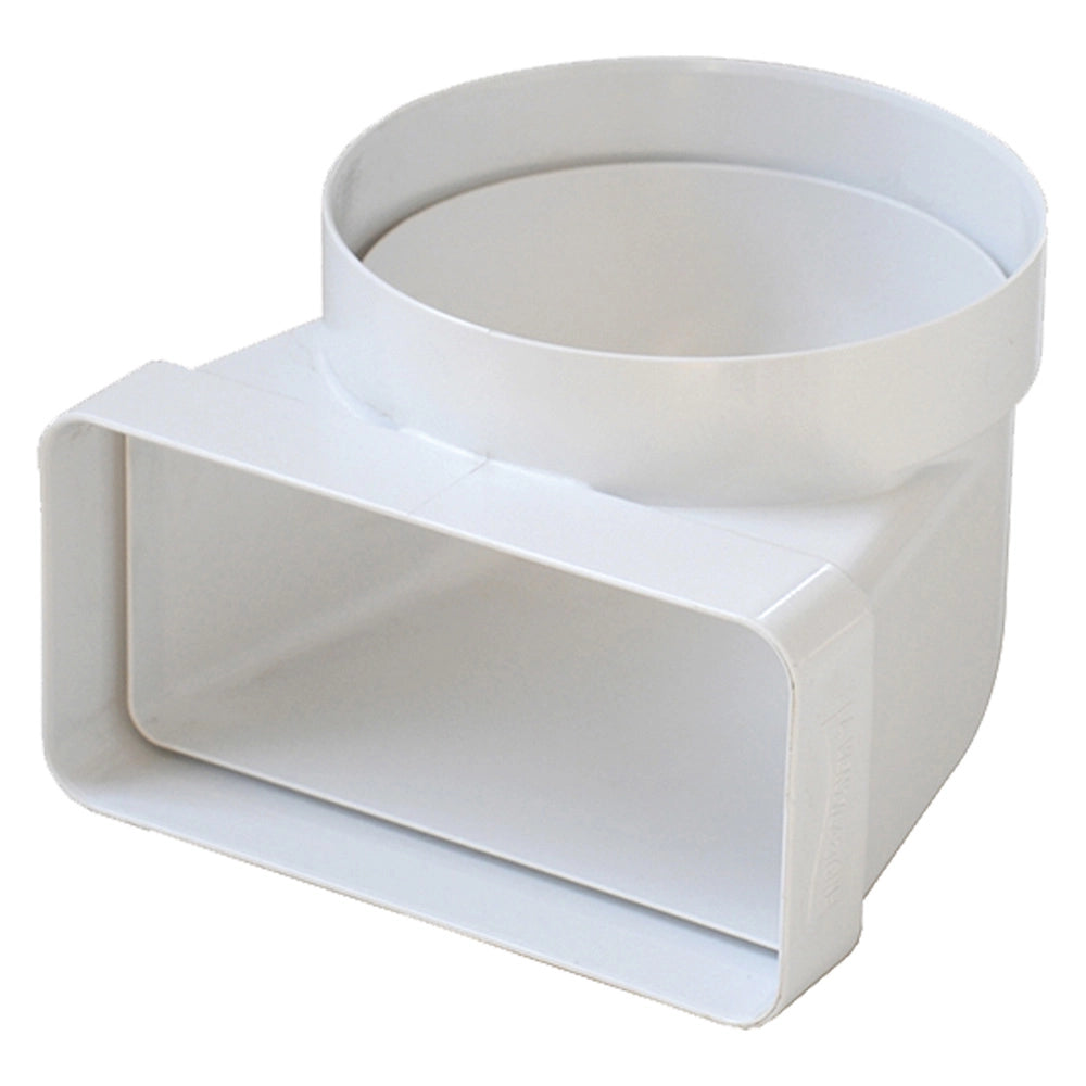 CURVA PER AERAZIONE CANALIZZATA Ø mm. 125 - mm.150x70  - LA VENTILAZIONE