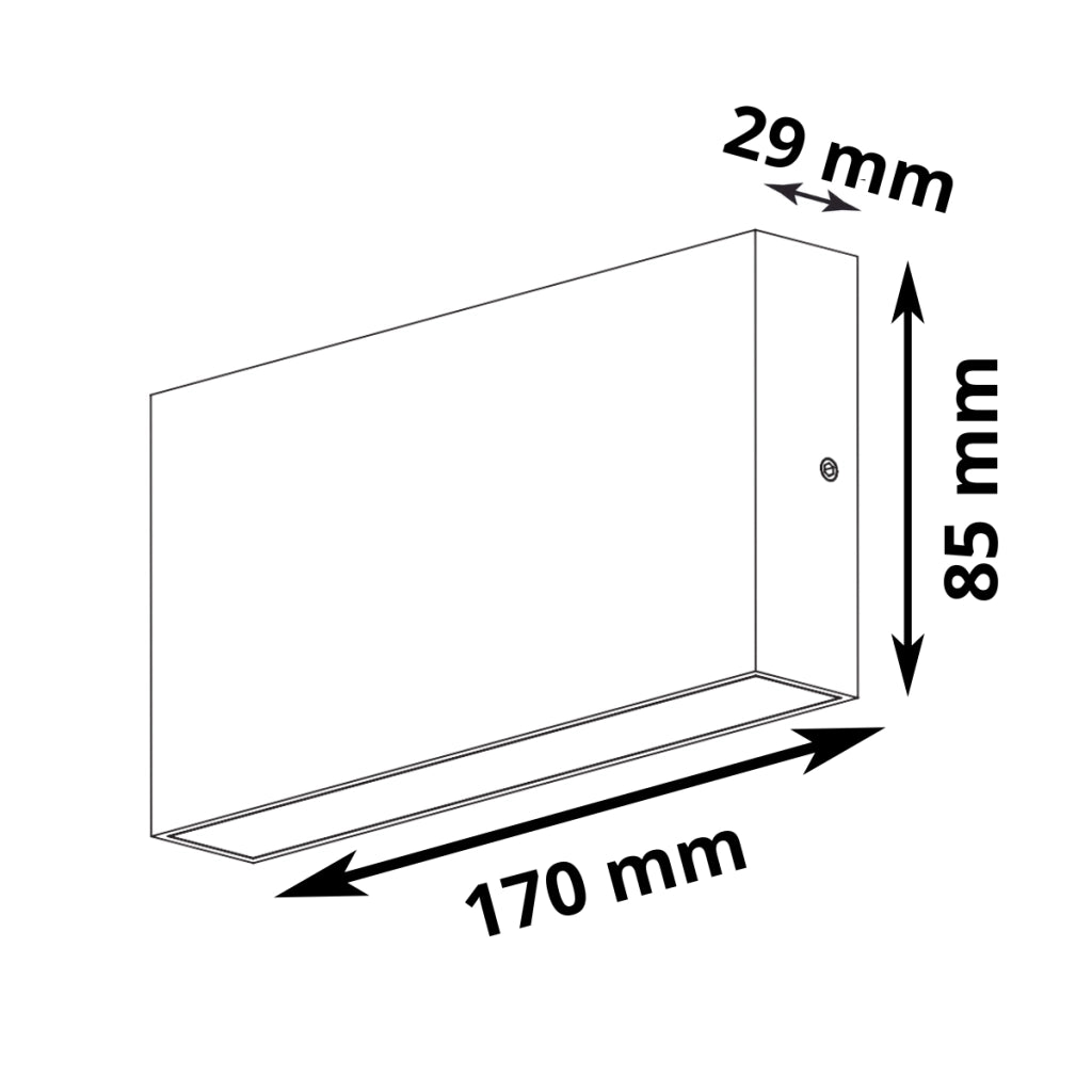 Applique esterna LED rettangolare bianca Chicago Polux IP44