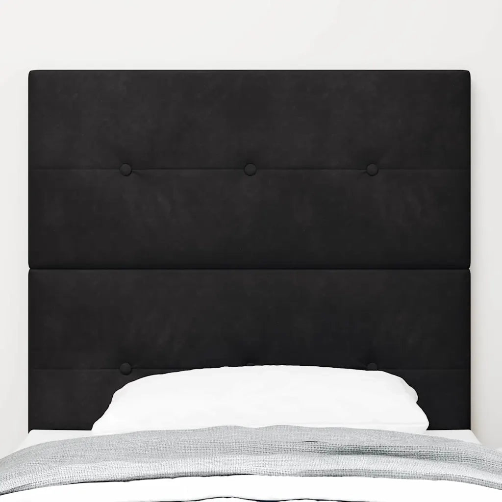 Testiera | Testata LED con strisce LED Nero 80 cm Velluto