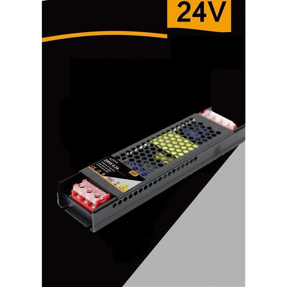 Trade Shop - Alimentatore Slim Stabilizzato 24v 200w Switch Trasformatore 8.3mha Fhyla200w24v -