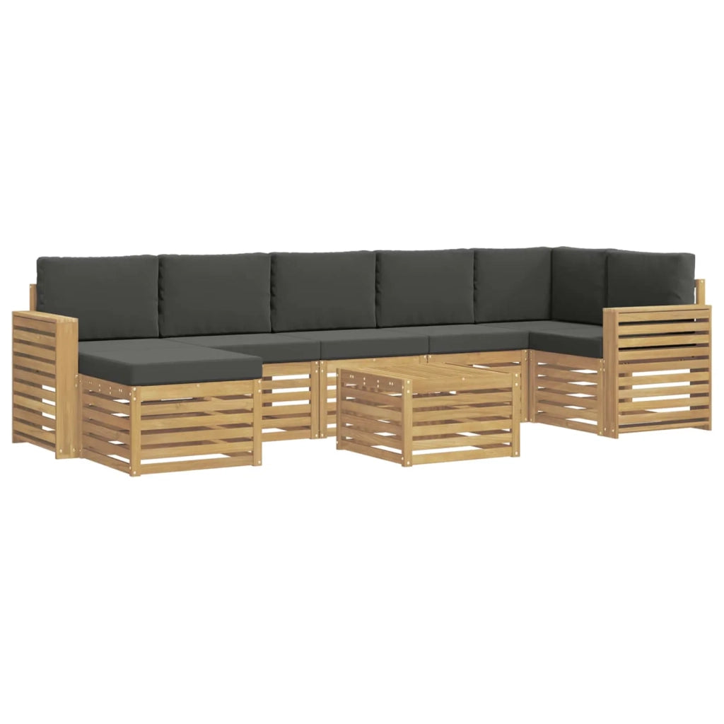 Set di divani da esterno 8 pcs Bianco e Antracite 3392242