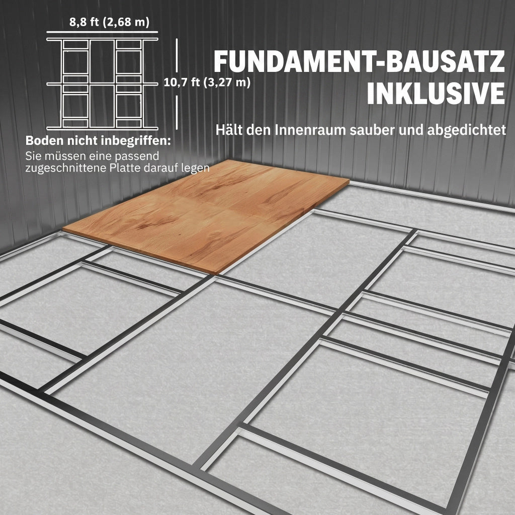 Casetta da giardino ¨C Minimal ¨C Grigio chiaro, acciaio
