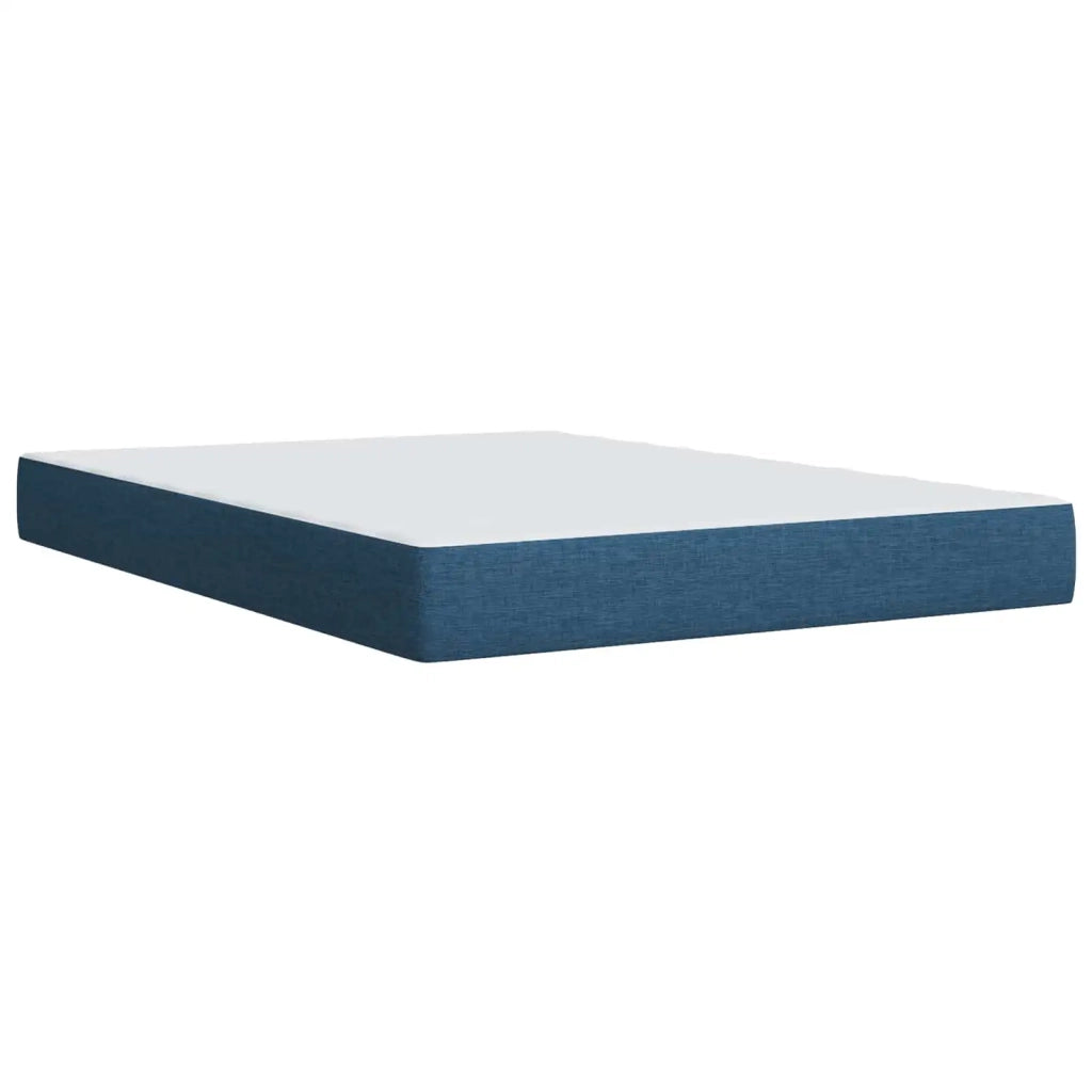 Letto box spring con materasso Blu 140 x 200 cm Tessuto 3452952