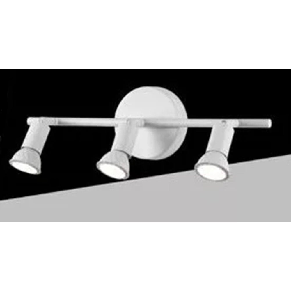 Trade Shop - Faretto Spot Led Orientabile Da Soffitto C72-b3 3xgu10 Max.10w Ip20 Bianco Design Moderno -