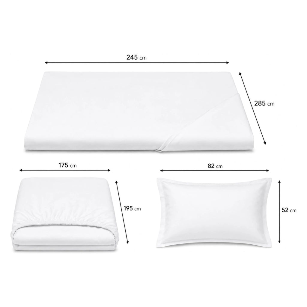 Sarome, set Completo Letto Matrimoniale in Policotone, Verde