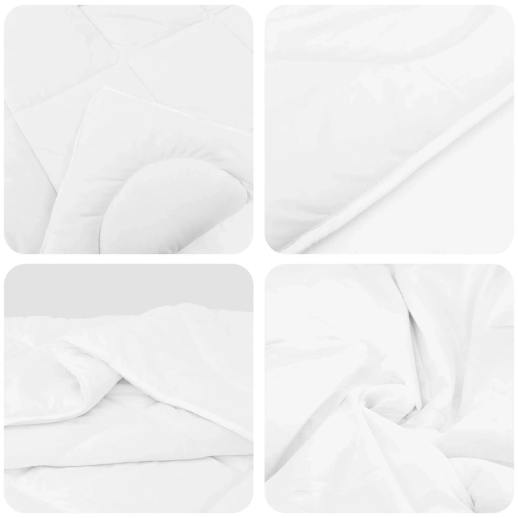 Piumone con Cuscini 3 pcs Bianco Microfibra e Piuma d'Oca 3377891