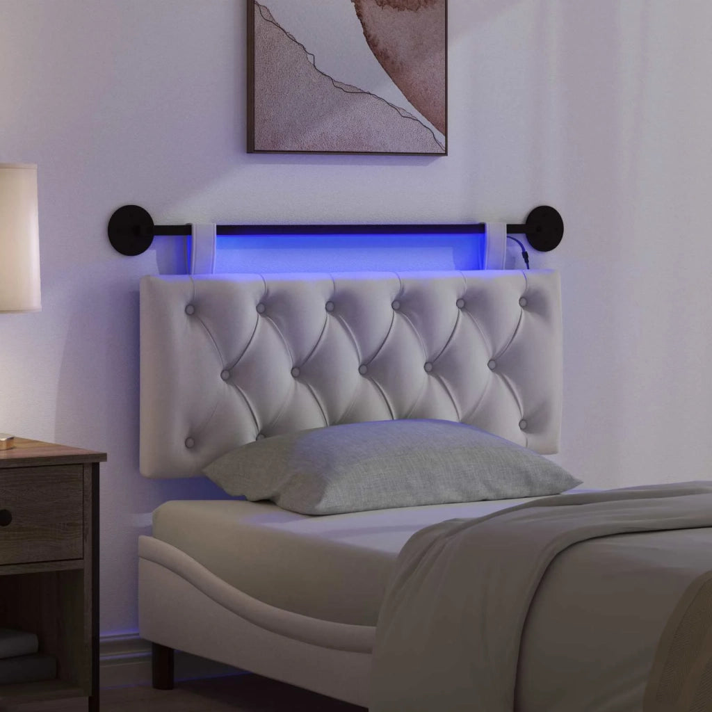 Testiera sospesa Con luce LED Crema Velluto 3424590