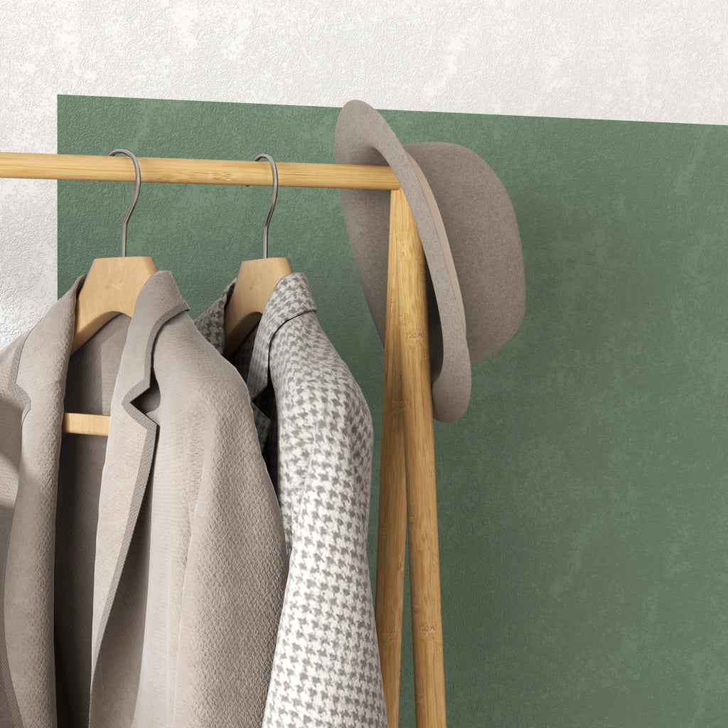 Appendiabiti con scaffale per scarpe ¨C Minimal ¨C in legno naturale