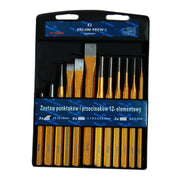 Trade Shop - Kit Set Scalpelli Cacciaspine Cacciachiodi Punzoni 12 Pz Pezzi Caccia Chiodi -