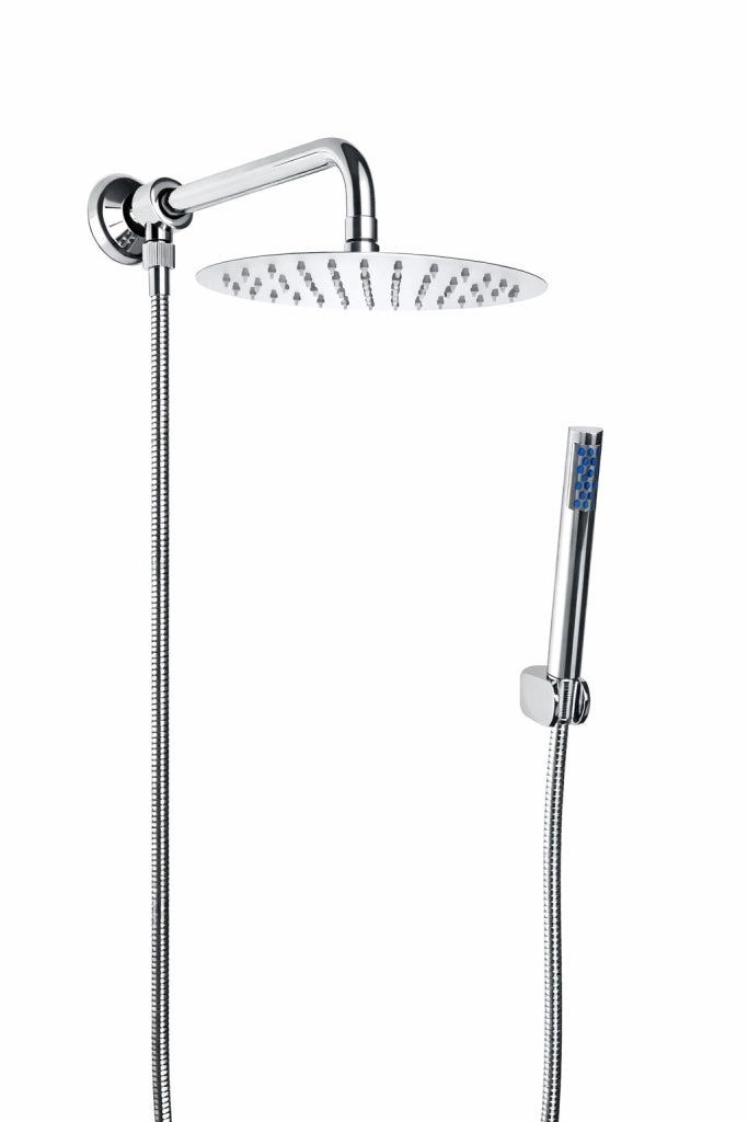 Kit set doccia con deviatore a pressione e braccio Cm 35