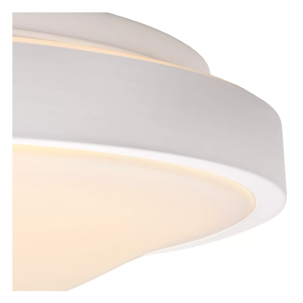 Plafoniera bagno Lucide Dasher LED 18W bianca 34,8cm