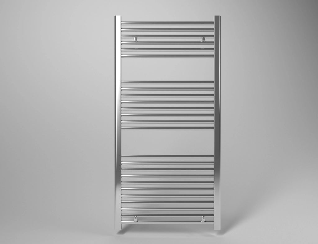 Scaldasalviette termoarredo 80x60 cm (int.55) cromato da bagno tubi dritti ROY