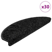 Tappetini per scale 30 pz 65x21x4 cm Nero Semicircolari Grandi 3365813