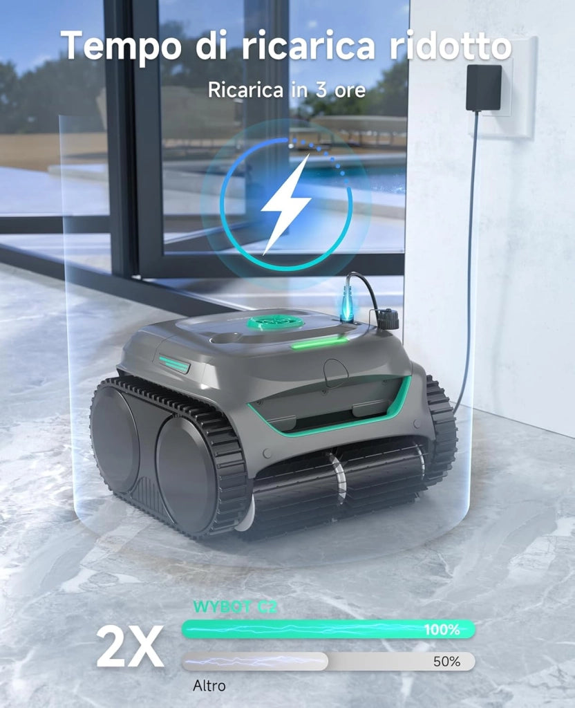 Robot Pulitore Piscina Wybot C2