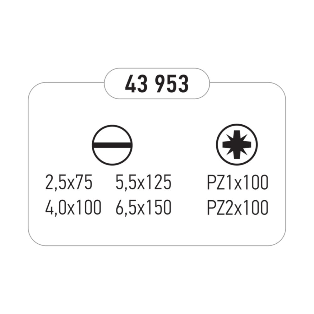 Ff group cacciavite set da 6pz croce e taglio
