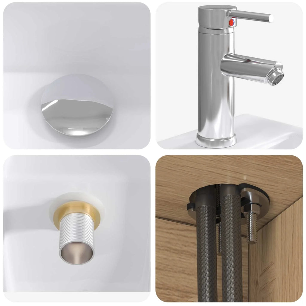 Set di mobili per il bagno 4 pz Rovere Artigianale 3406830