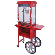 Macchina per Popcorn con Carrello Acciaio Inox Pop Corn Professionale 1370W