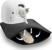 Matrice per gatti impermeabile, doppia, pieghevole, nera, 46 x 60 cm