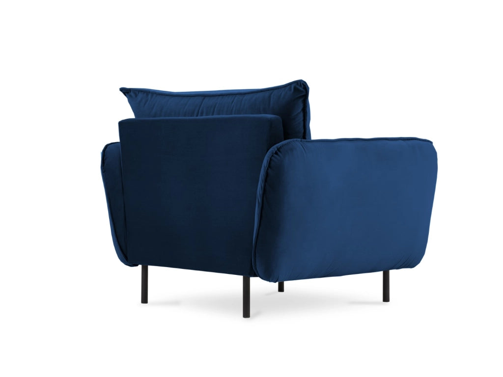 Cosmopolitan Design - Poltrona "Vienna" in velluto blu reale 