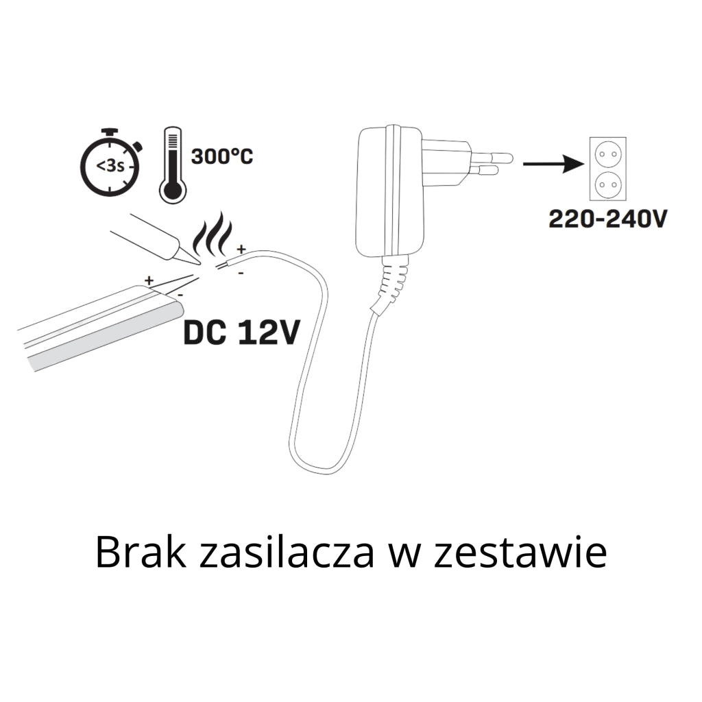 Striscia LED Neon flessibile 12V 2m rosa IP65 Polux
