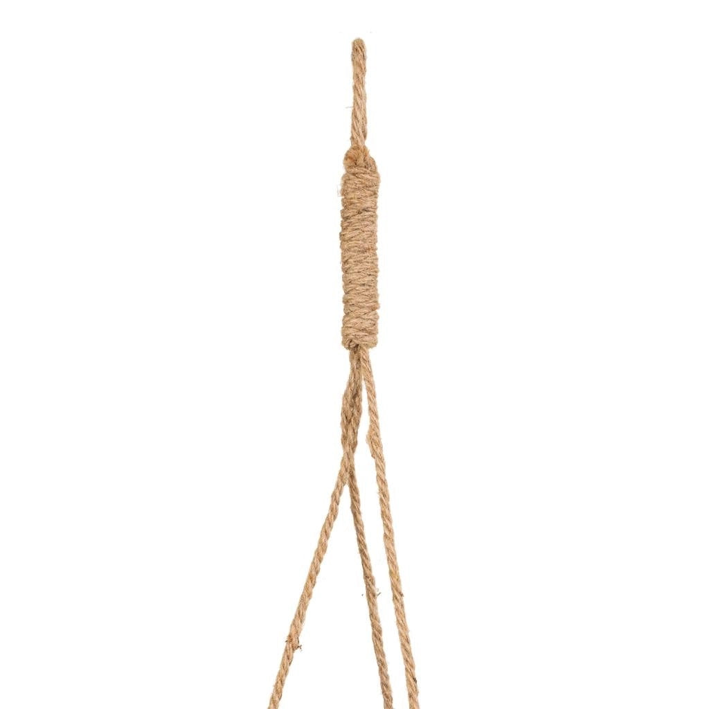 Set di 3 cestini sospesi in fibra naturale marrone