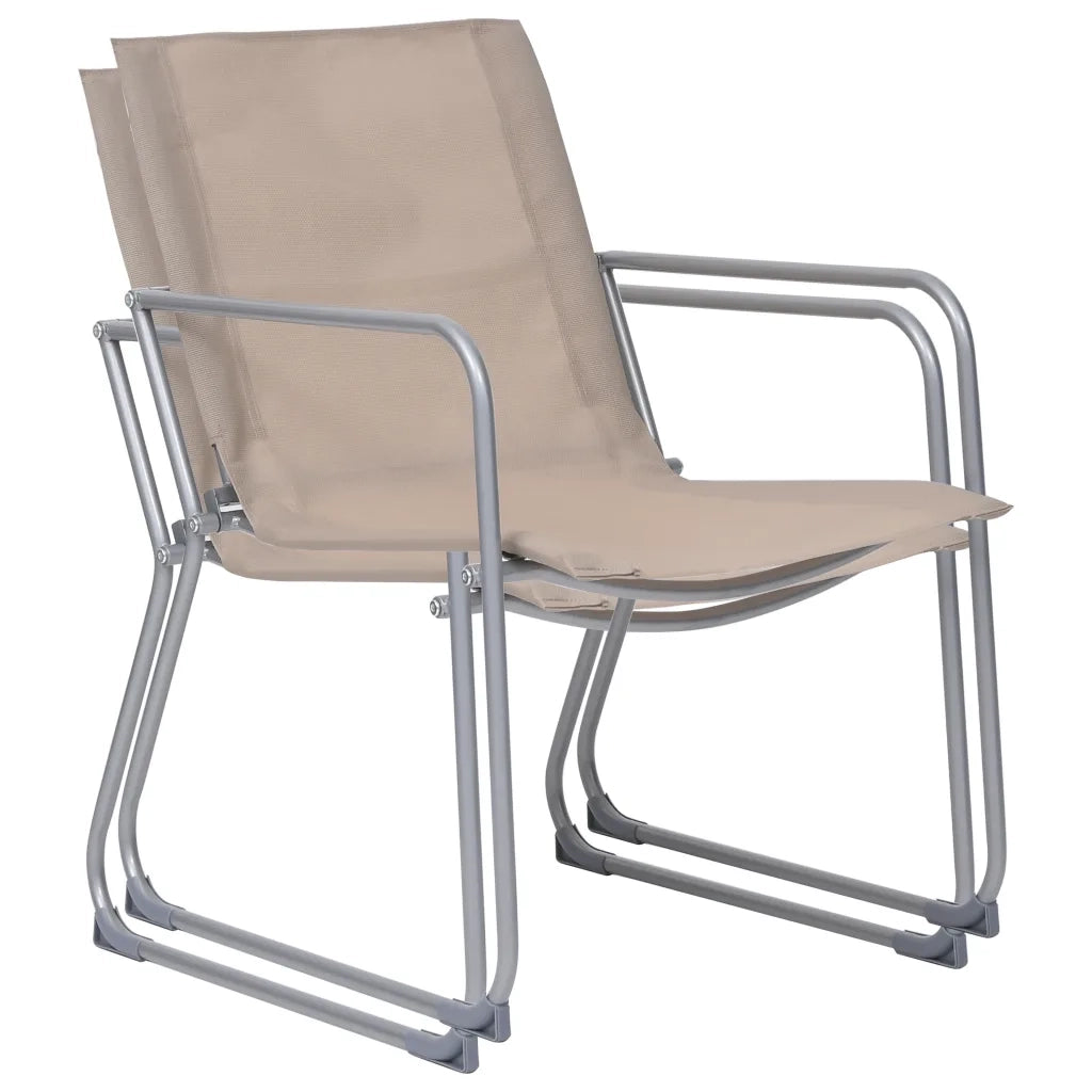 Set Divano da Giardino 4 pz | Set Salotto da Giardino in Tessuto e Acciaio Grigio Talpa