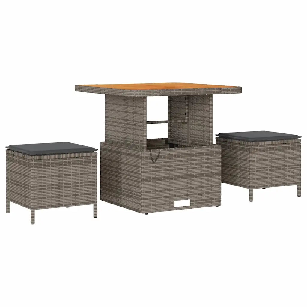 Set Divano da Giardino 10 pcs Grigio Rattan in Polipropilene 3363918