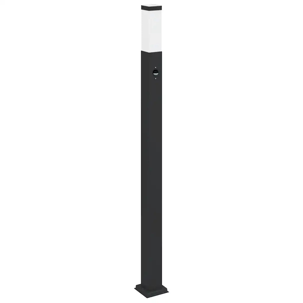 Lampada a paletto con sensore 110 cm Nera IP44 4006081